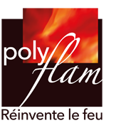 Logo Polyflam | Cheminées bois, poêles et foyers bois sur mesure